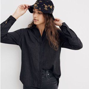 Madewell Denim Oversized Ex-Boyfriend Shirt in Lunar Wash